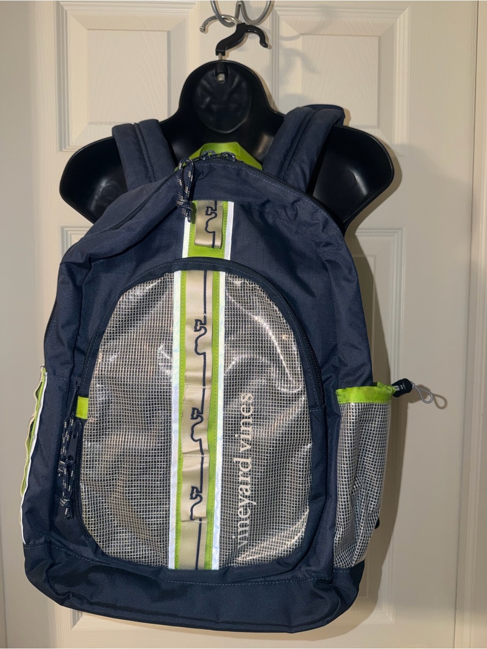 Vineyard Vines Backpack Navy Blue/Green with Laptop Pocket School Bag